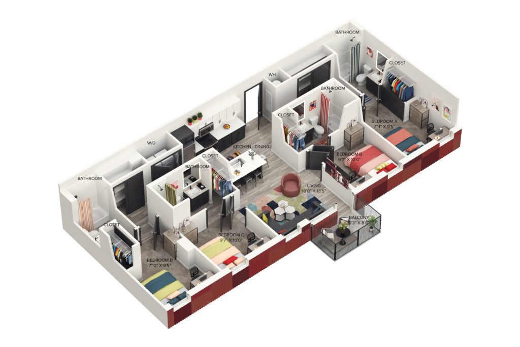 4BR/4BA – The Four C Balcony