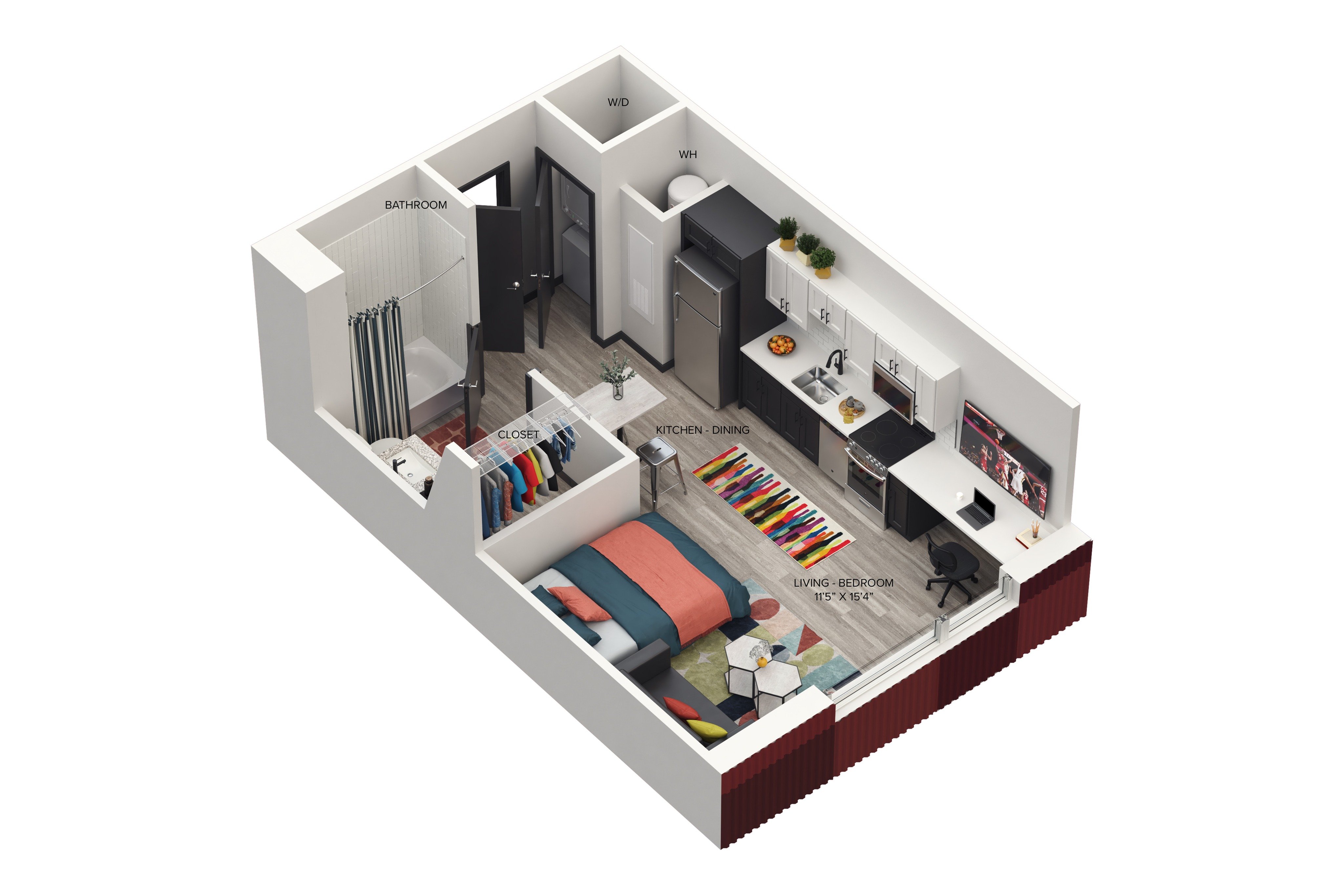 The Studio A floor plan